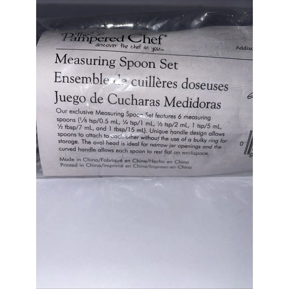 PAMPERED CHEF Measuring Spoons Set 6 Spoons In Set 2308 Sealed NEW